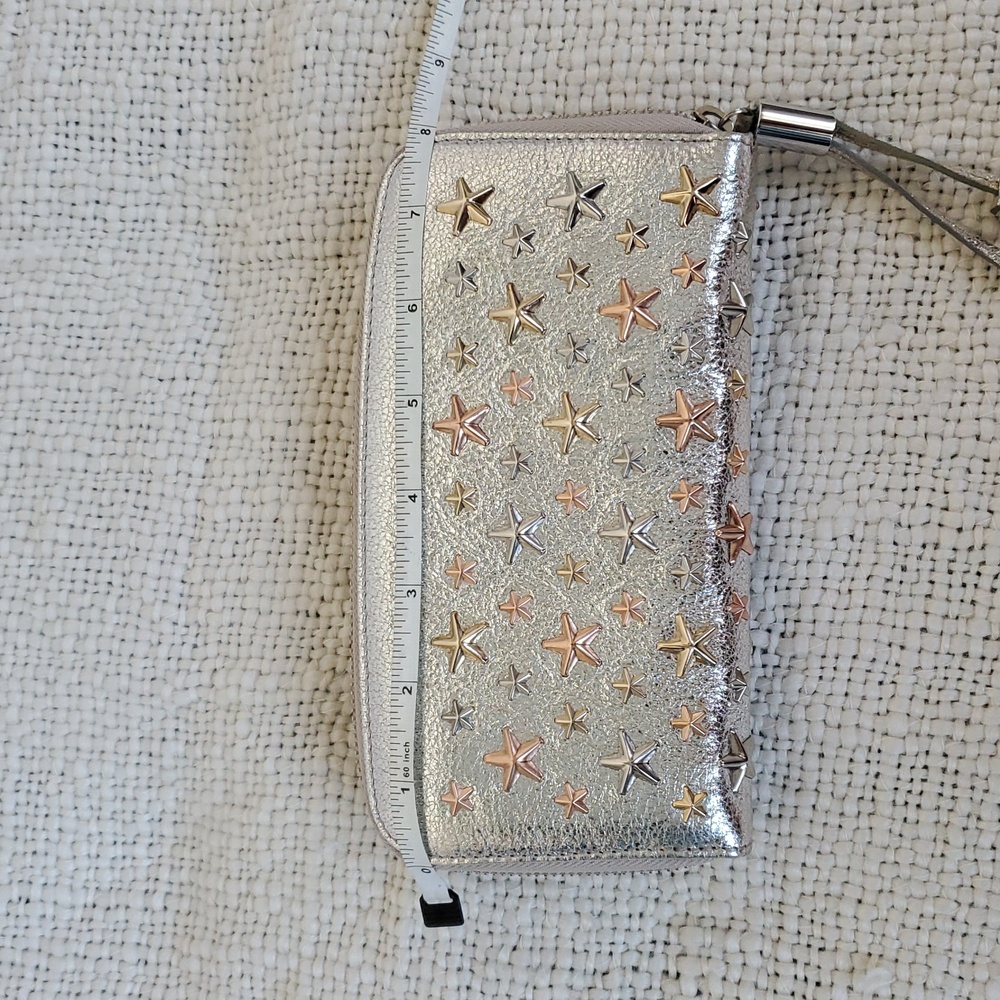 Jimmy Choo Filapa Metallic Star-Studded Wallet - Picture 12 of 13